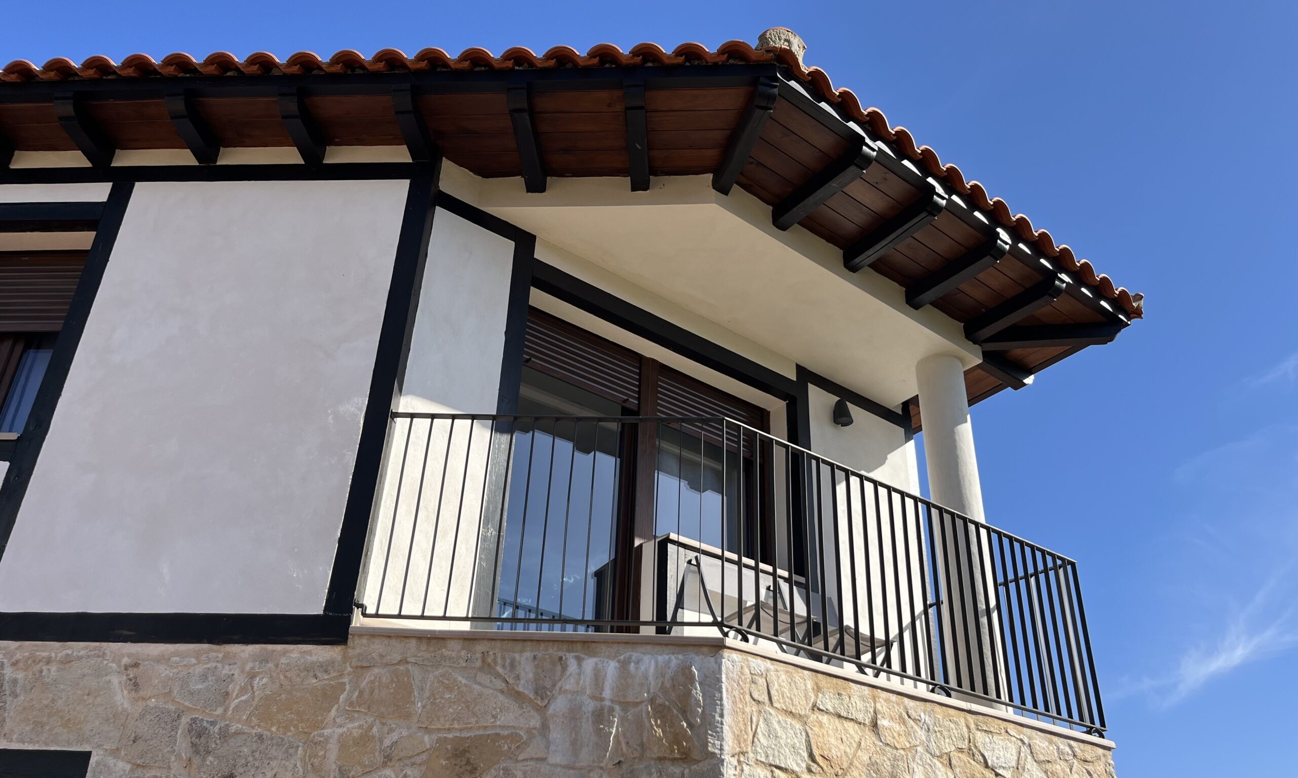 Balcón privado con vistas a la Sierra de Francia del Apartamento 4 - Tres Olivos La Alberca